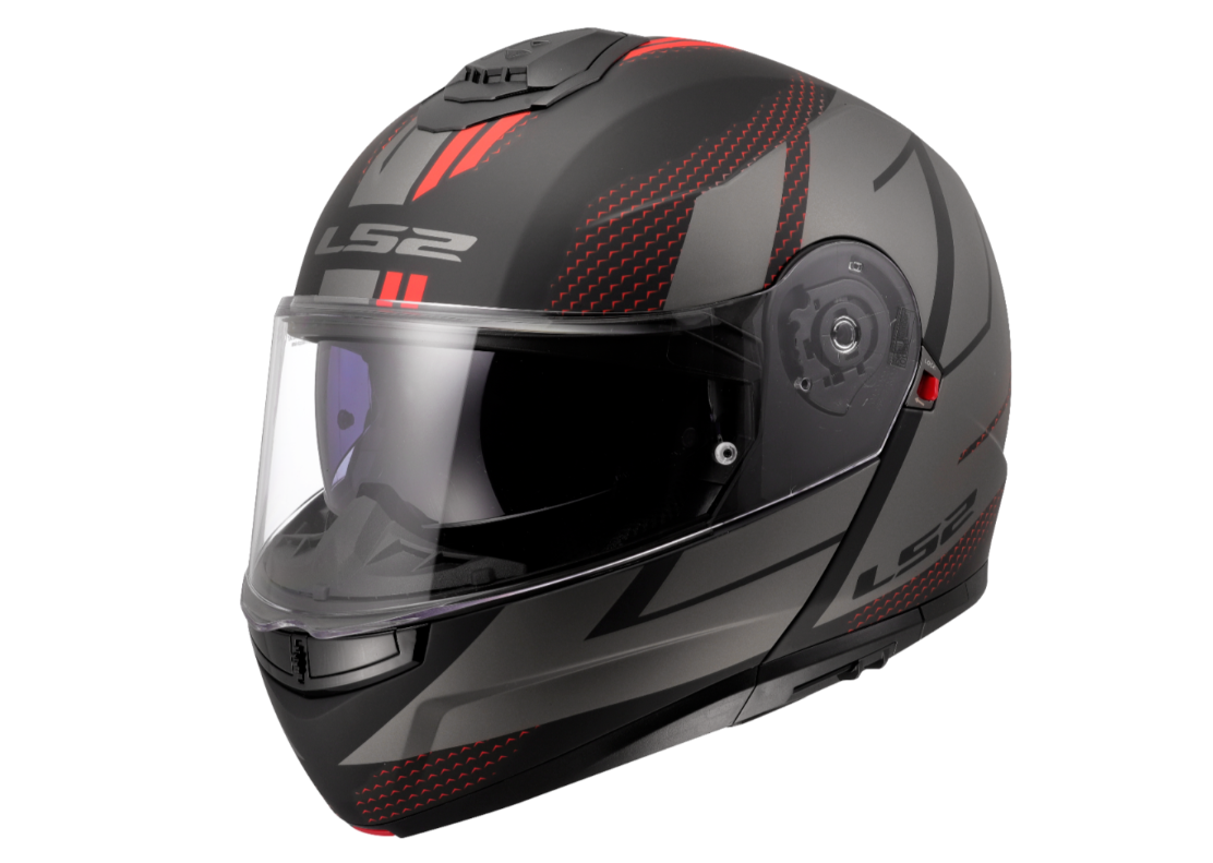 LS2 výklopná přilba FF908 STROBE II CODE BLACK GREY-06