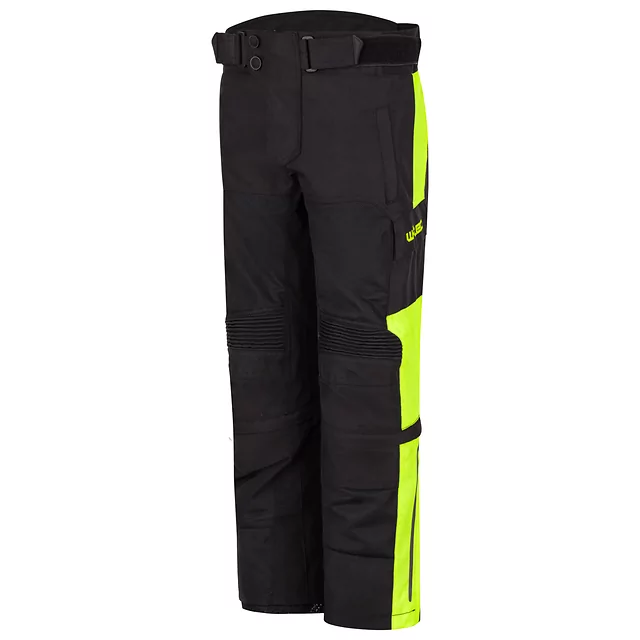 W-TEC dětské rostoucí letní moto kalhoty PINAPOCO černá/fluo