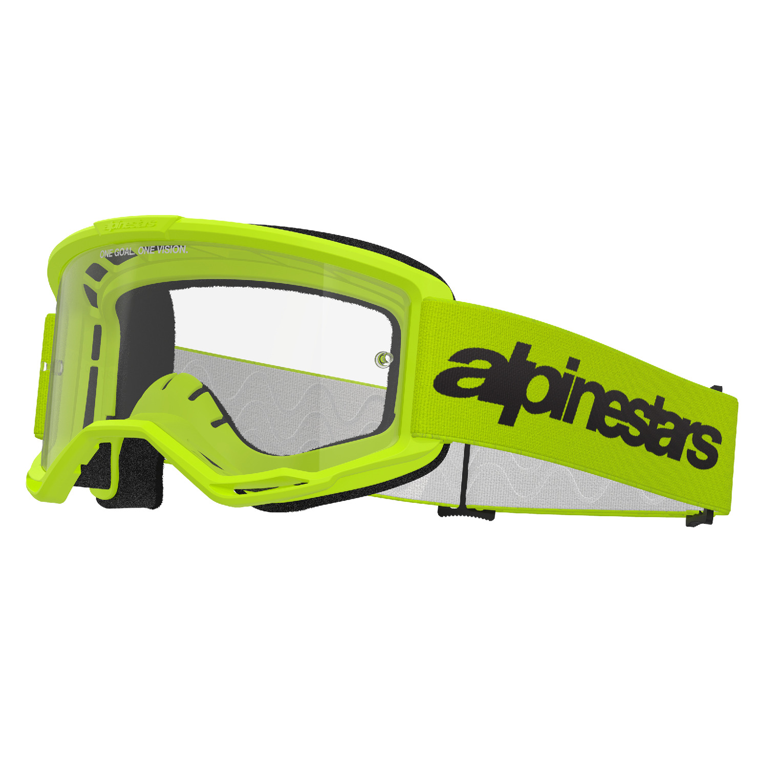 ALPINESTARS brýle VISION 3 WORDMARK (žlutá fluo, čiré plexi)