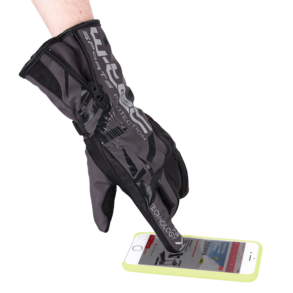 Moto rukavice W-TEC Kaltman černo-šedá