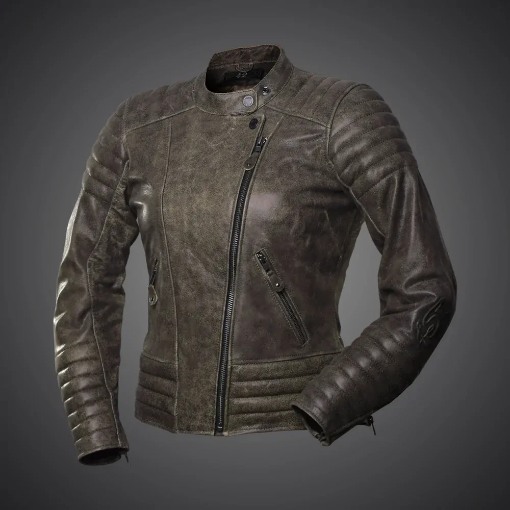 4SR Dámská kožená moto bunda Cool Lady Retro