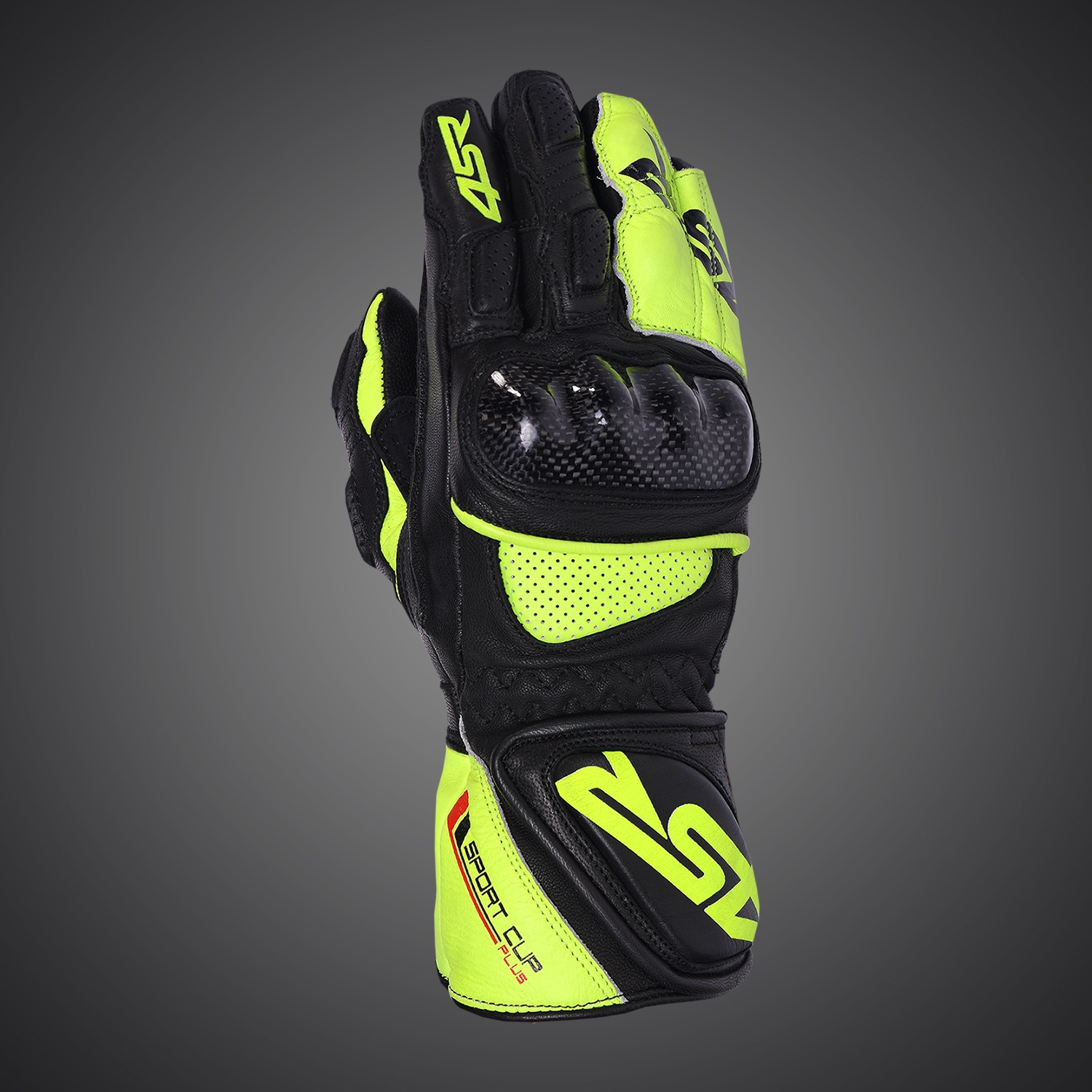 4SR Pánské kožené moto rukavice Sport Cup Plus Yellow