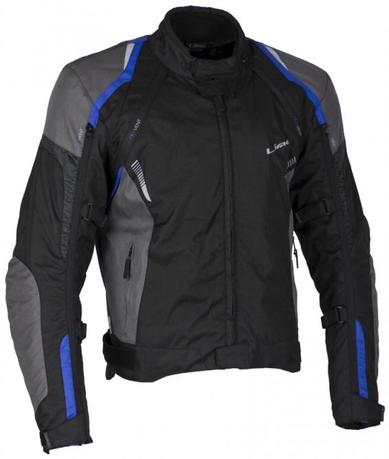 MBW Pánská textilní moto bunda LUCAS černo modrá