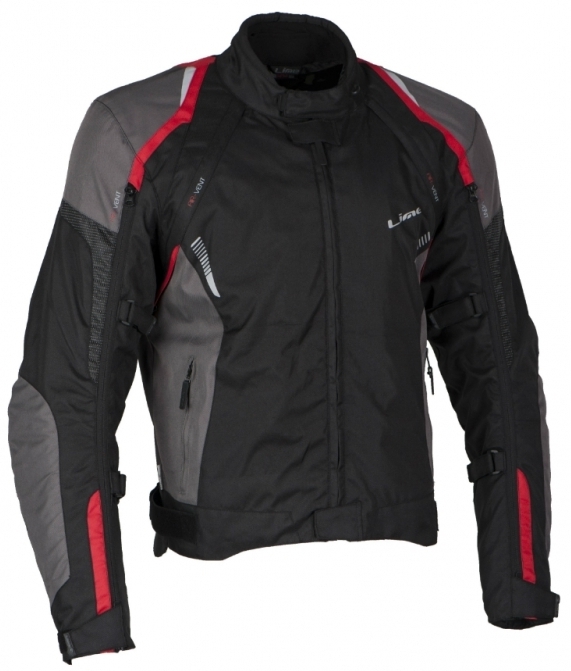 MBW Pánská textilní moto bunda LUCAS černo červená