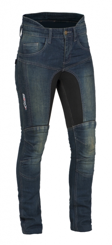 MBW Dámské kevlarové moto jeans REBEKA modré