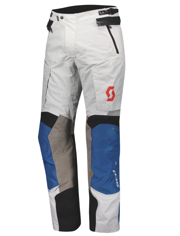 SCOTT Pánské textilní moto kalhoty DUALRAID DRYO sapphire blue lunar grey