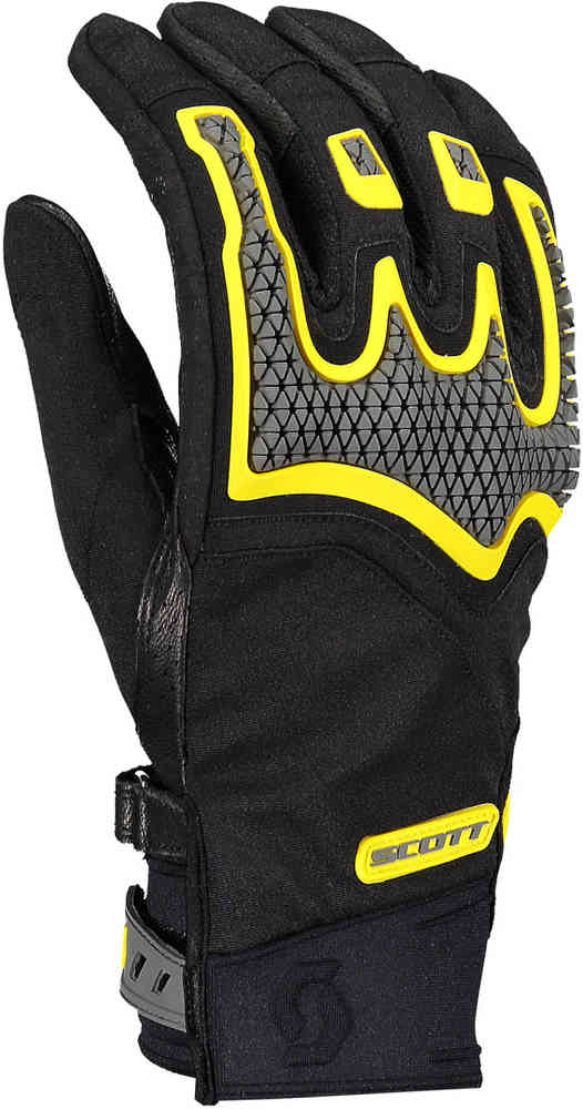 SCOTT Pánské textilní moto rukavice DUALRAID black cyber yellow 