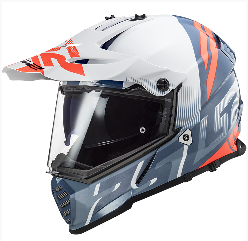 LS2 Enduro moto přilba MX436 PIONEER EVO Evolve White Cobalt
