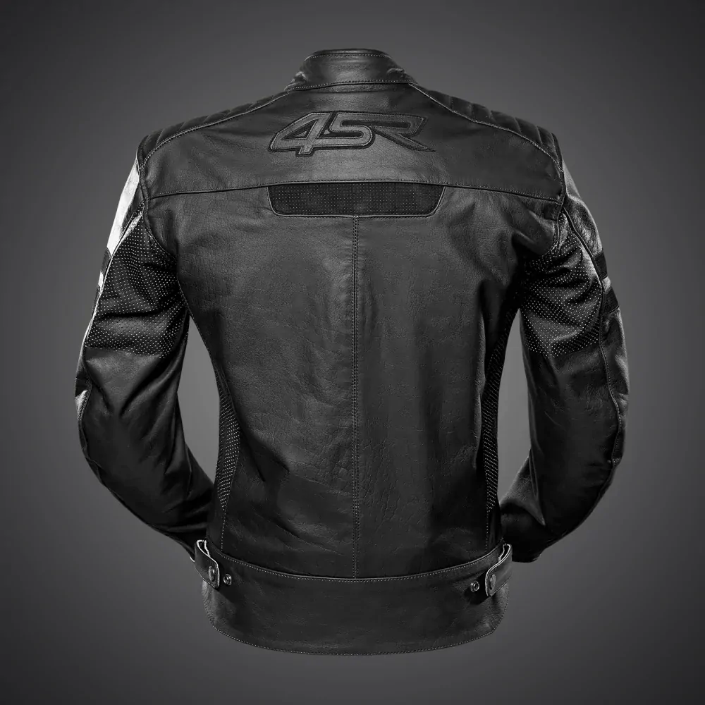 4SR Pánská kožená moto bunda Cool EVO black