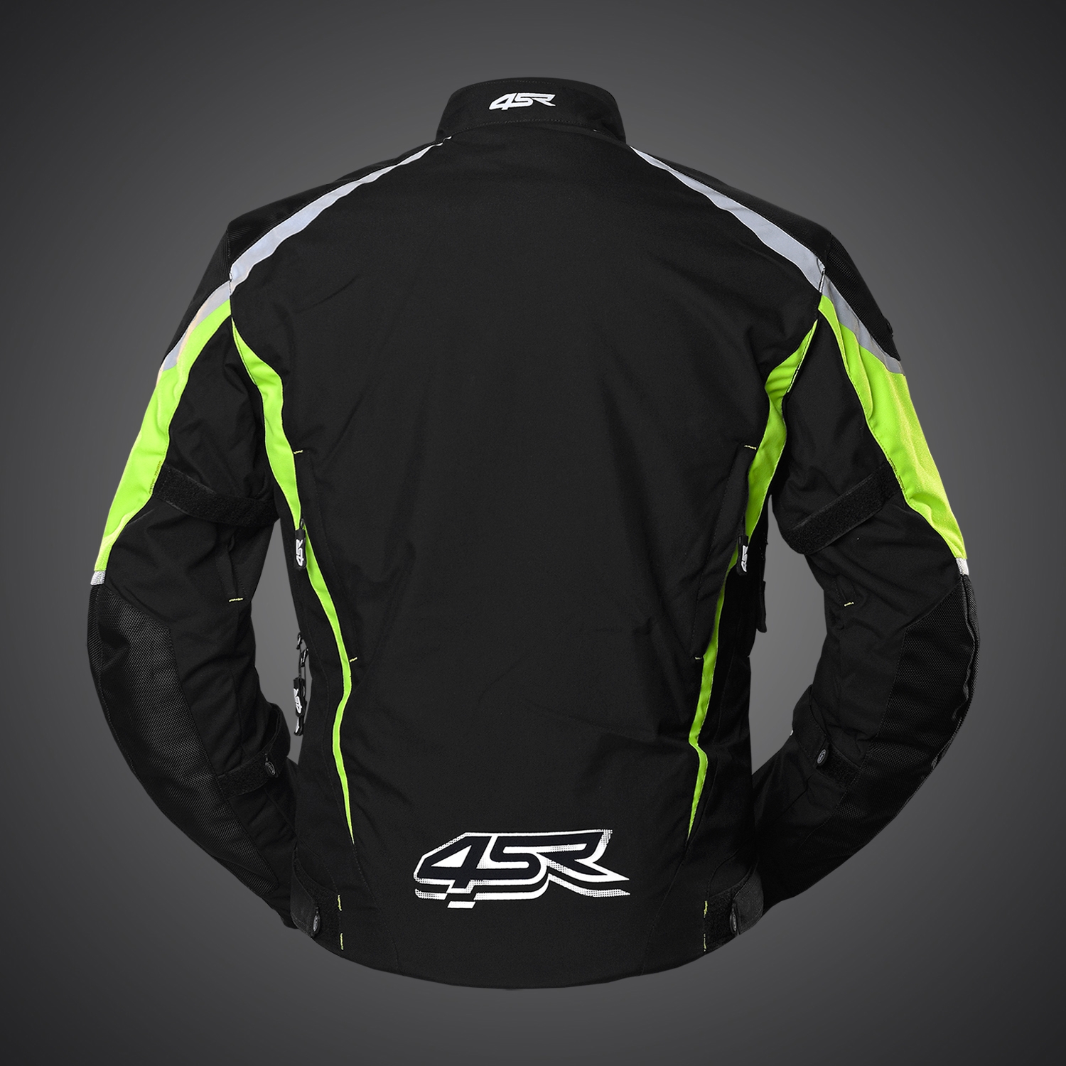 4SR Pánská textilní moto bunda Young Gun Nitro černá šedá fluo