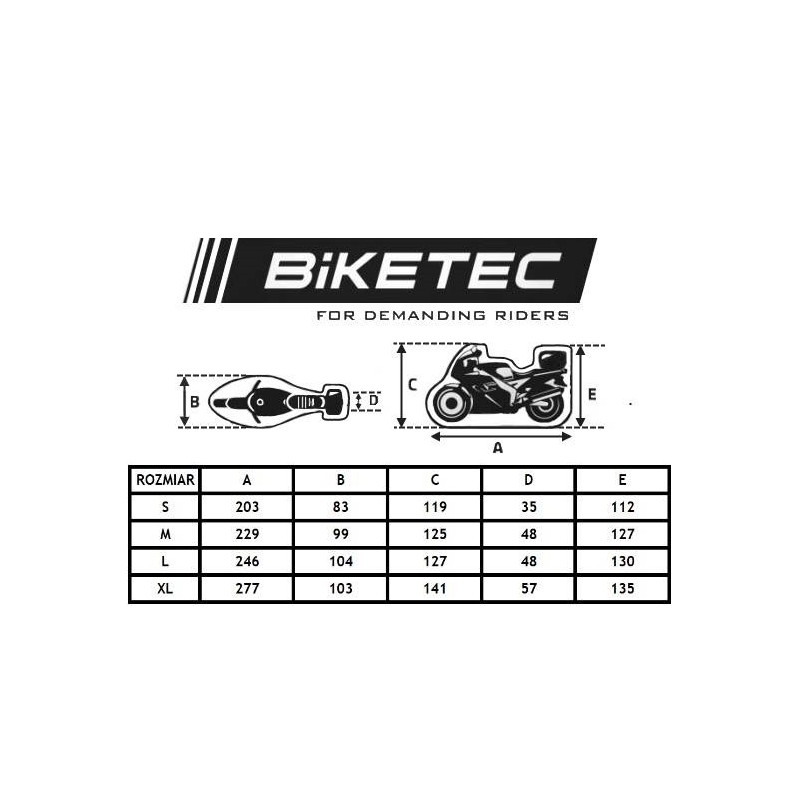 Plachta na motorku s boxem BIKETEC Aquatec LARGE