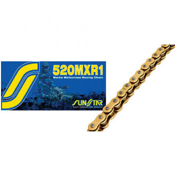 řetěz 520MXR2, SUNSTAR (bezkroužek, barva zlatá, 114 článků)
