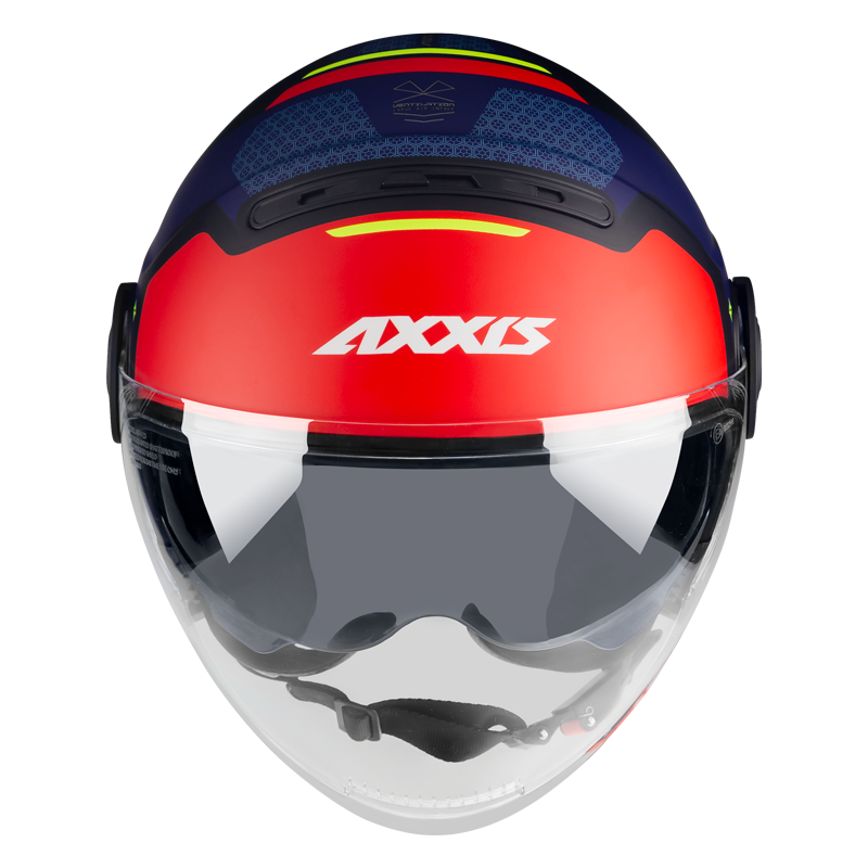 AXXIS Otevřená moto přilba RAVEN SV ABS cypher červená matná