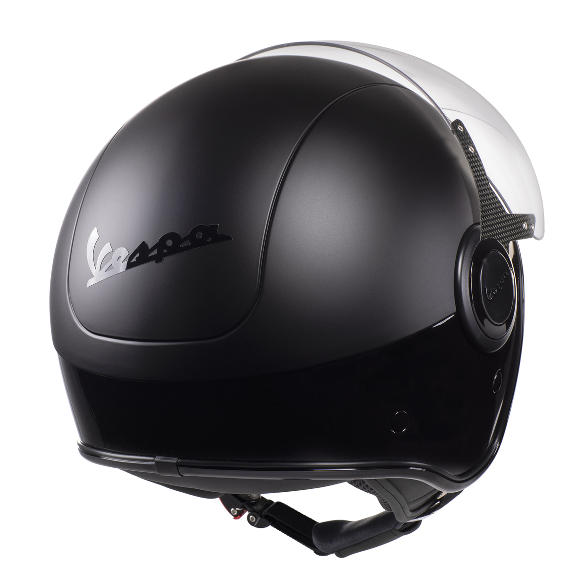 Přilba otevřená VESPA VJ černá matná/lesklá