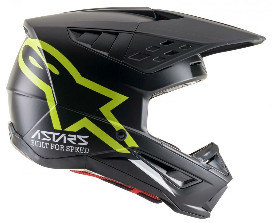 Přilba ALPINESTARS S-M5 COMPASS HELMET ECE(matná černá/žlutá fluo)