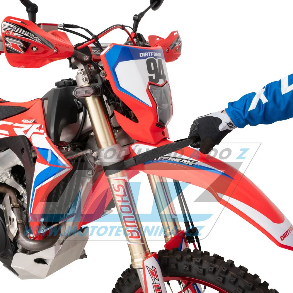 Popruh pro vyproštění (enduro popruh na přední vidlice) - přední