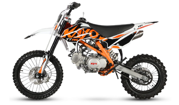 KAYO pitbike TT 140 17"/14" černo-oranžovo-bílá