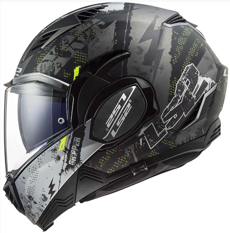 LS2 Překlopná moto přilba FF399 Valiant II Gripper Matt Titanium