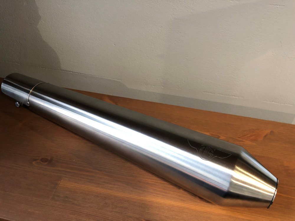 otevřená koncovka výfuku VG 650 Interceptor + 650 Continental GT mat
