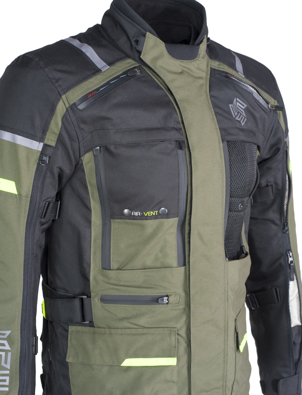 MBW Pánská textilní moto bunda MEMPHIS GREEN 