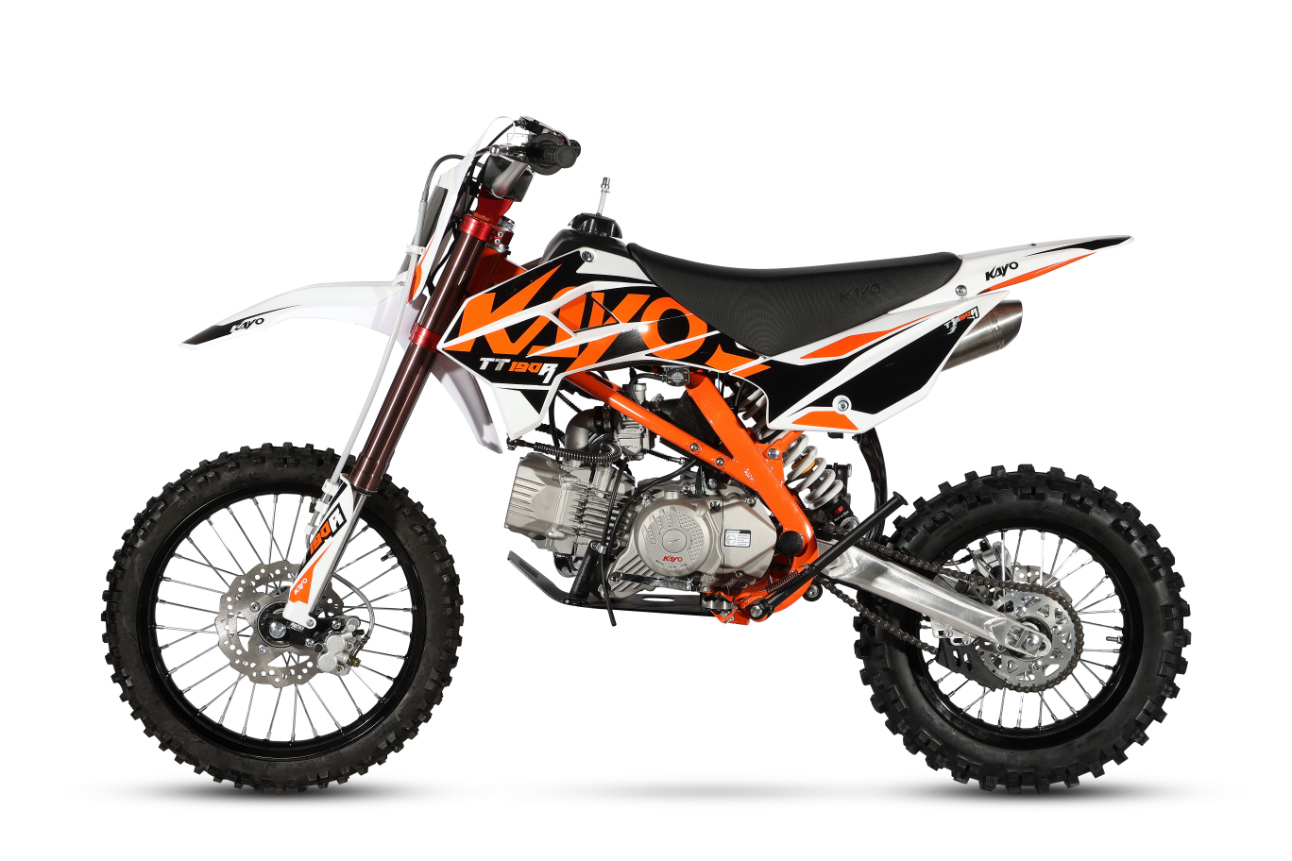 KAYO pitbike TT190R 17"/14" černo-oranžovo-bílá