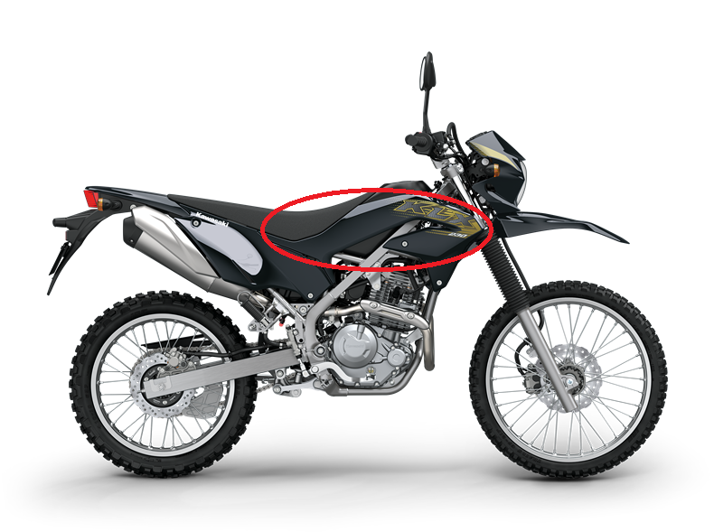 Boční plast u nádrže pravý na Kawasaki  KLX230R
