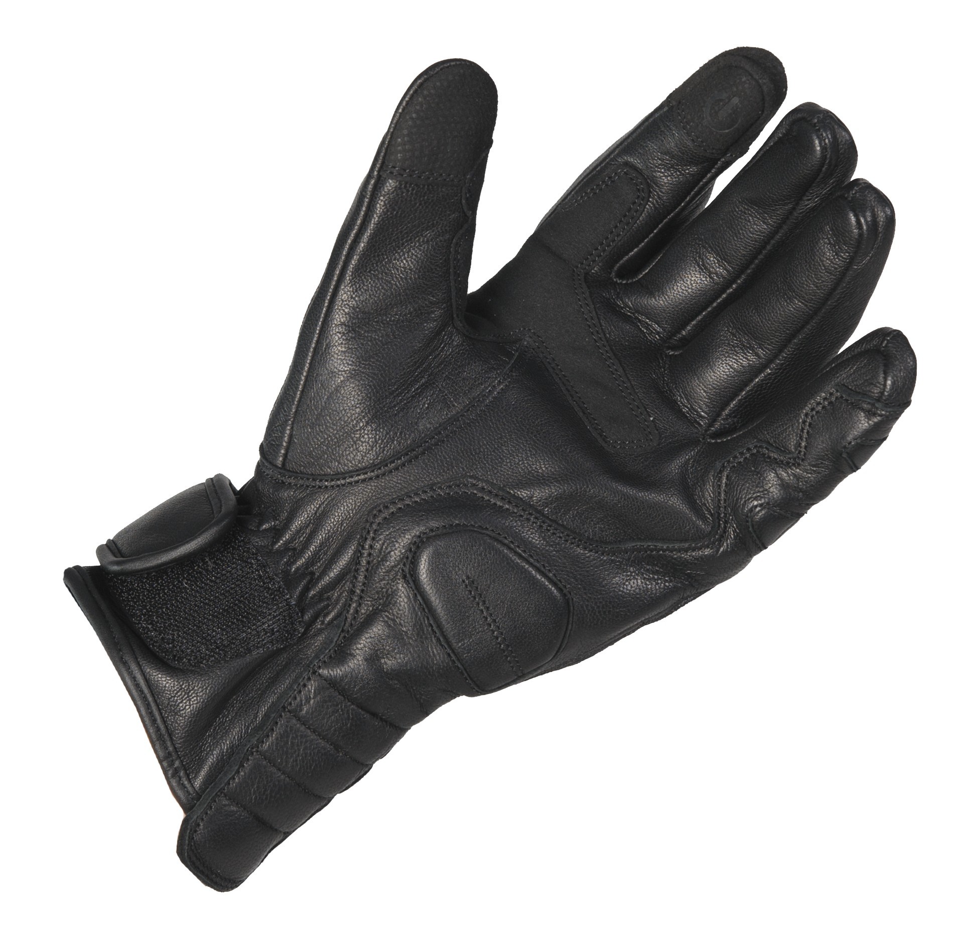 MBW Pánské kožené moto rukavice Strike černé