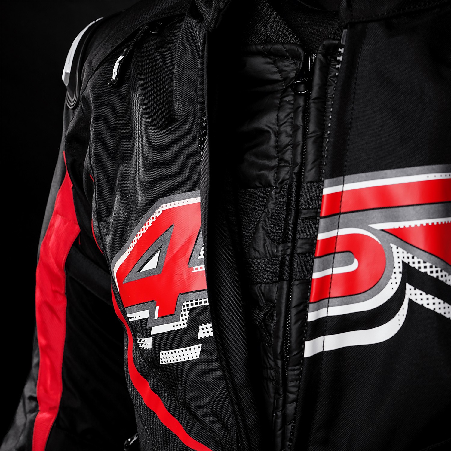 4SR Pánská textilní moto bunda RTX RED