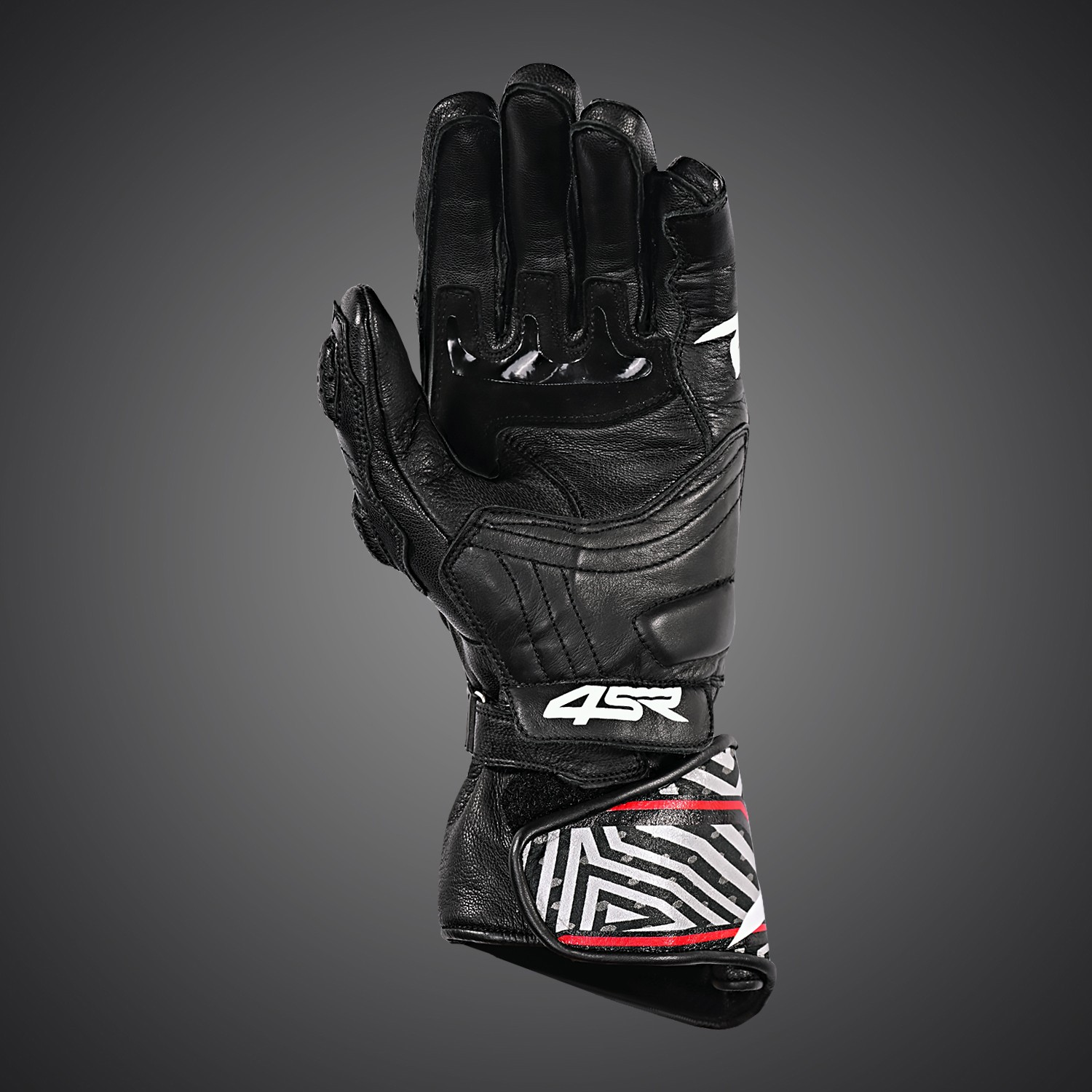 4SR Pánské kožené moto rukavice SPORT CUP PLUS EVO BLACK