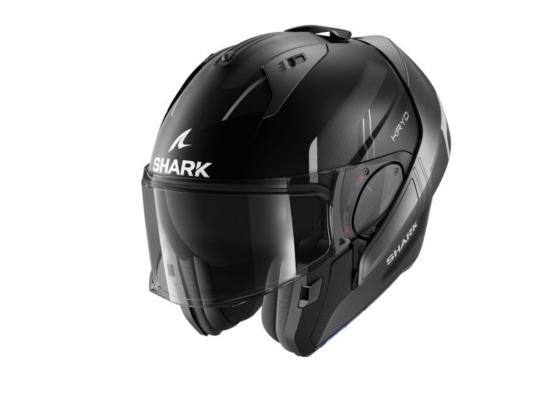 SHARK Překlopná moto přilba EVO ES KRYD  Mat Anthracite blue red