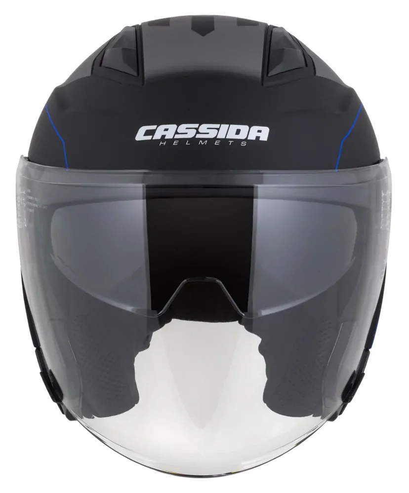 CASSIDA Otevřená moto přilba Jet Tech ROXOR modrá