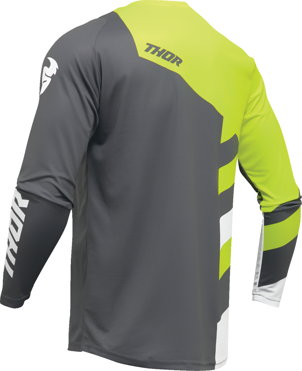 THOR dres SECTOR CHECKER tm.šedá/žlutá