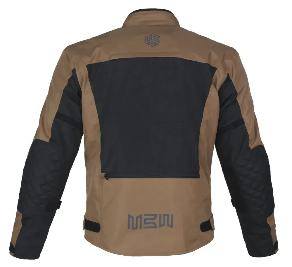 MBW Pánská textilní moto bunda ACE JACKET BLACK BROWN 