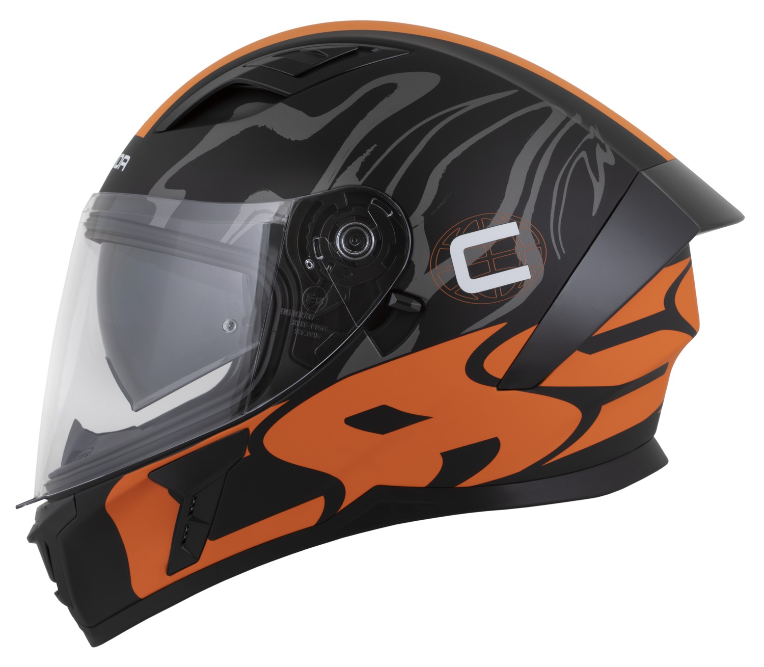 přilba Orbit Multivers, CASSIDA černá matná oranžová šedá bílá