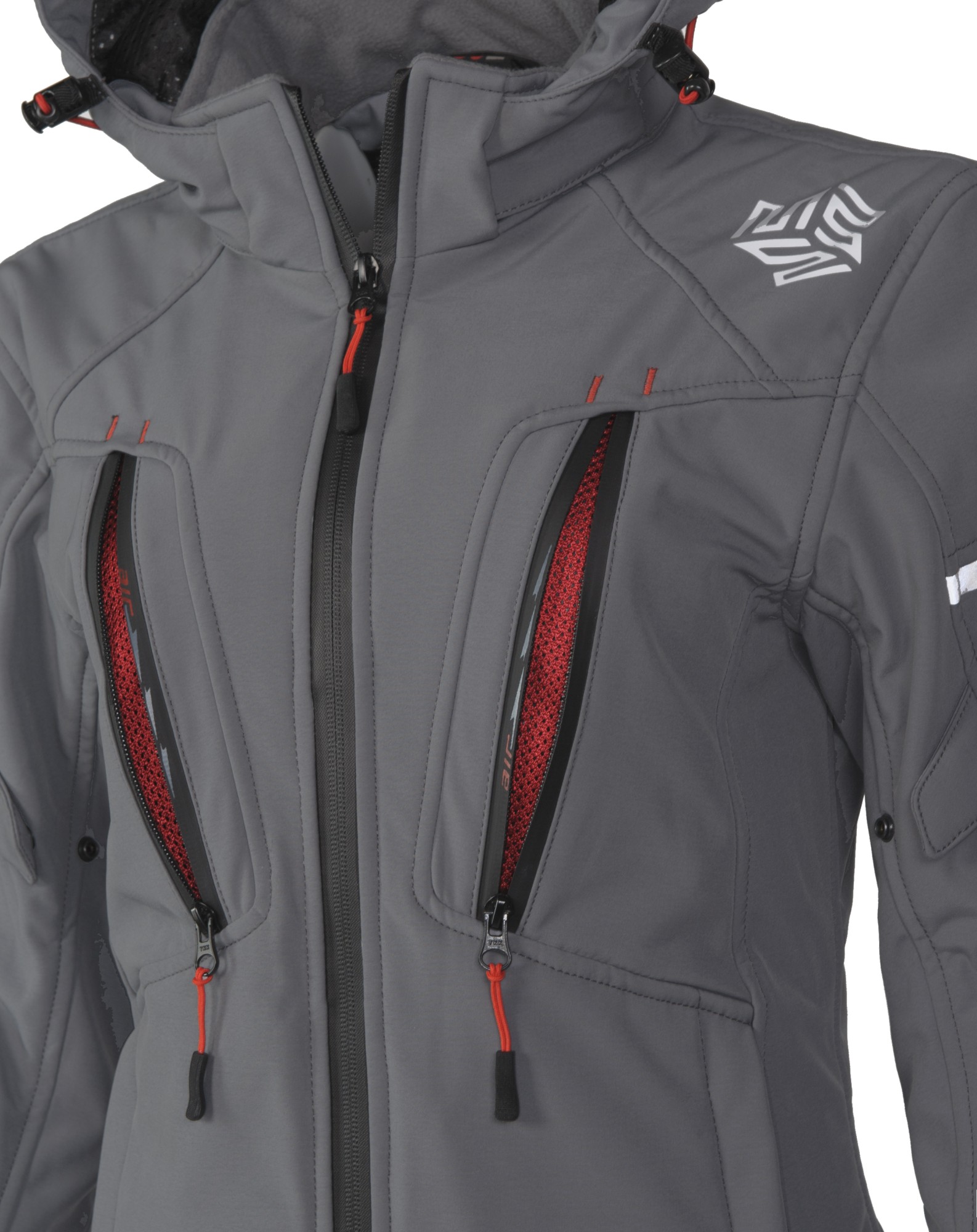 MBW Dámská softshell moto bunda HANA grey
