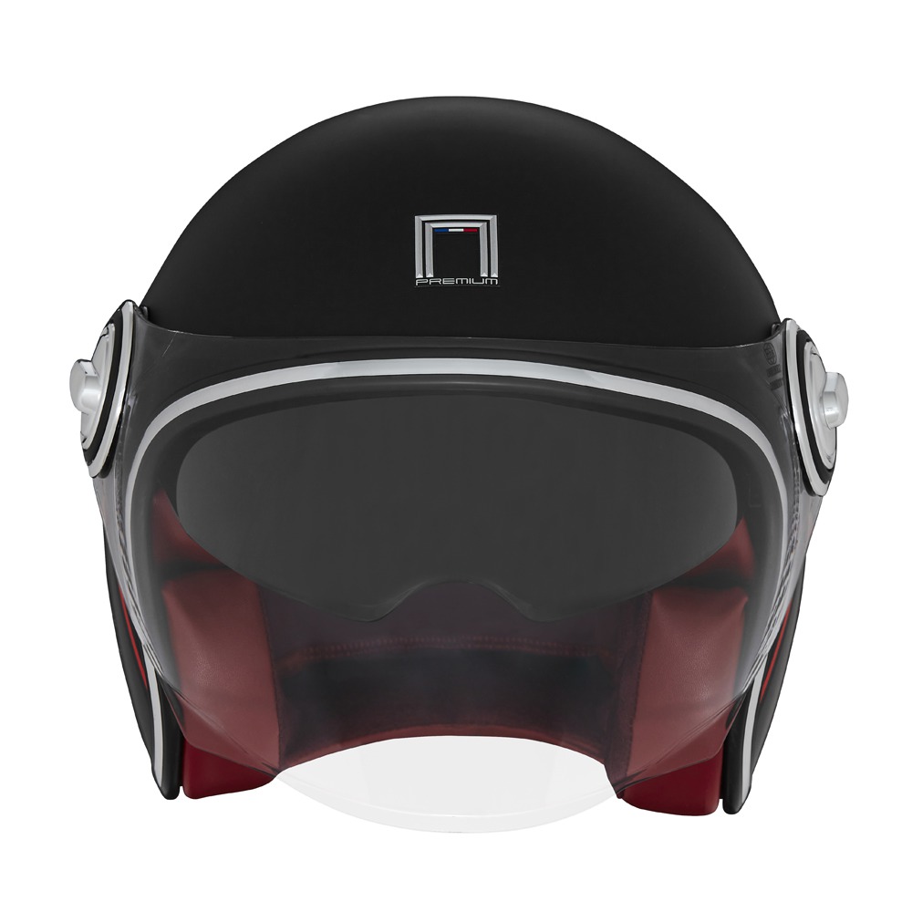 Přilba NOX HERITAGE PREMIUM (ČERNÁ MATNÁ,ČERVENÁ,BÍLÁ) *