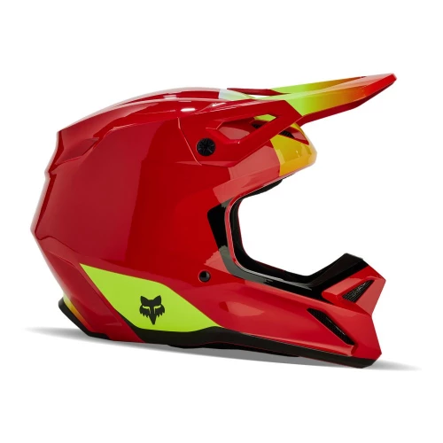 Pánská moto helma FOX V1 Ballast červená žlutá fluo