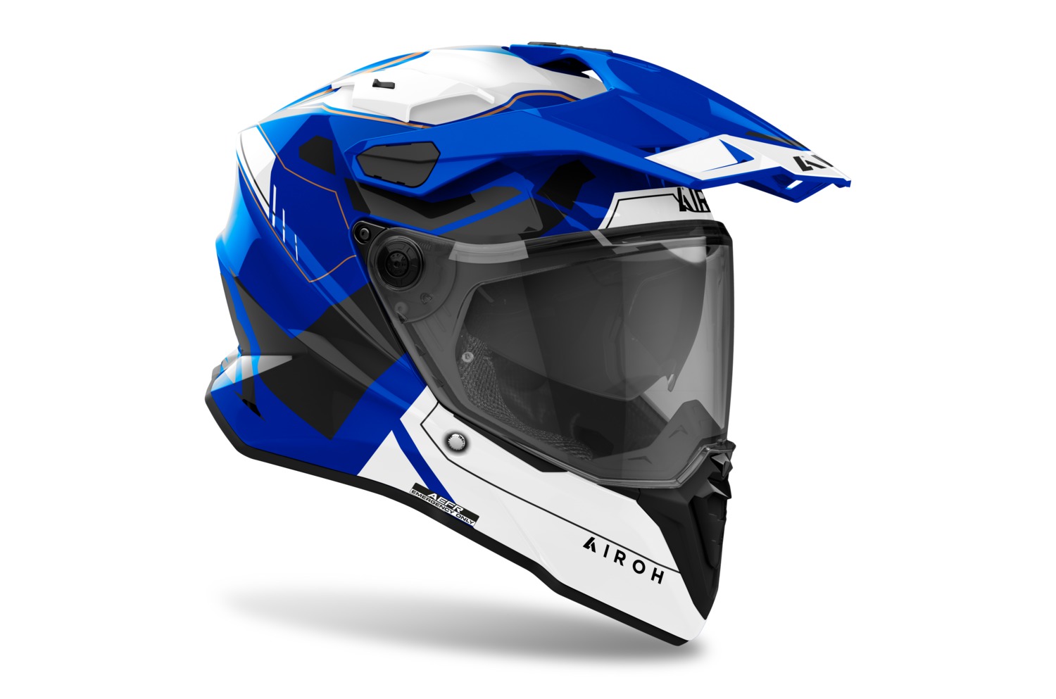 AIROH Enduro moto přilba COMMANDER 2 Reveal lesklá modrá