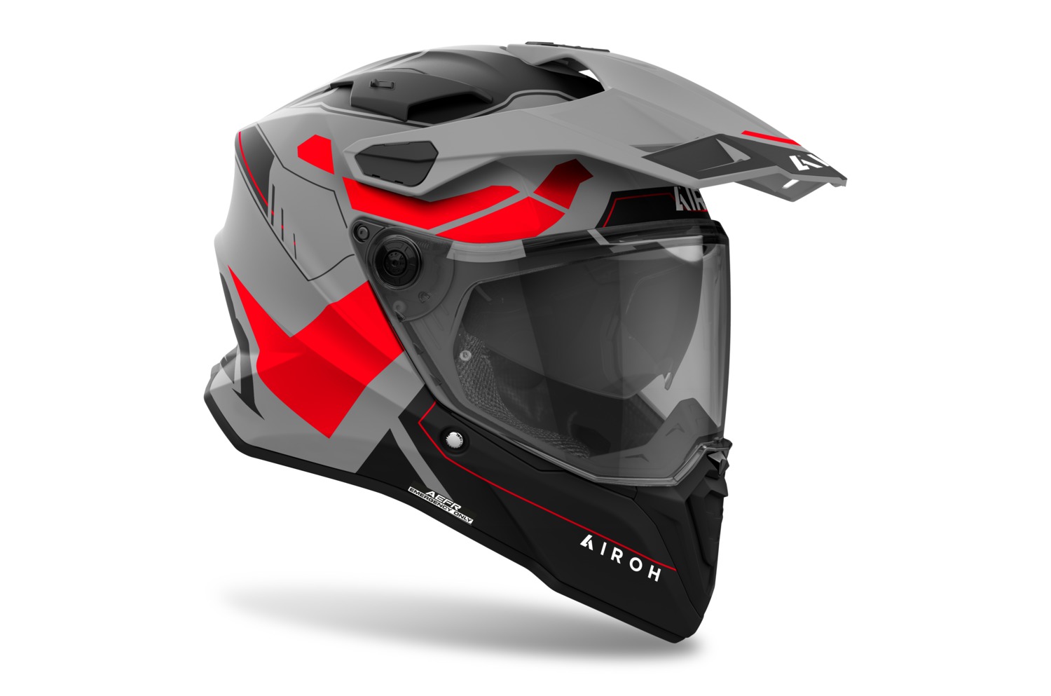 AIROH Enduro moto přilba COMMANDER 2 MAVICK matná červená fluo
