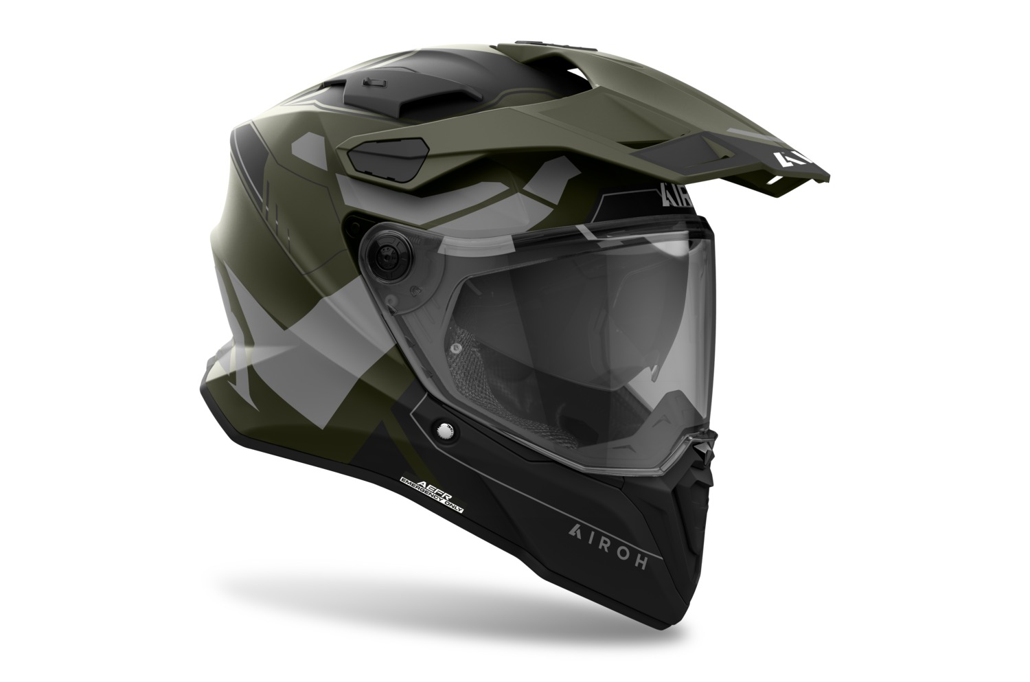 AIROH Enduro moto přilba COMMANDER 2 Reveal matná military zelená