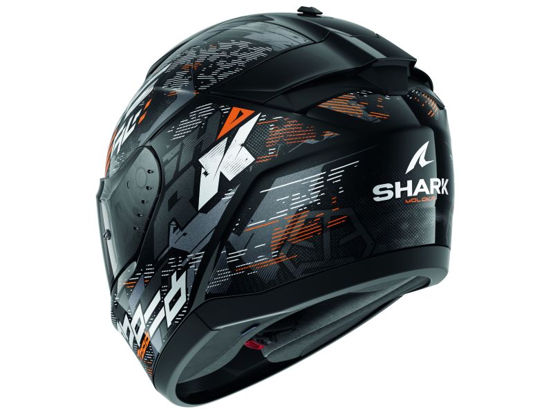 Přilba integrální SHARK RIDILL 2 MOLOKAI barva černá/lesklá/oranžová/šedá