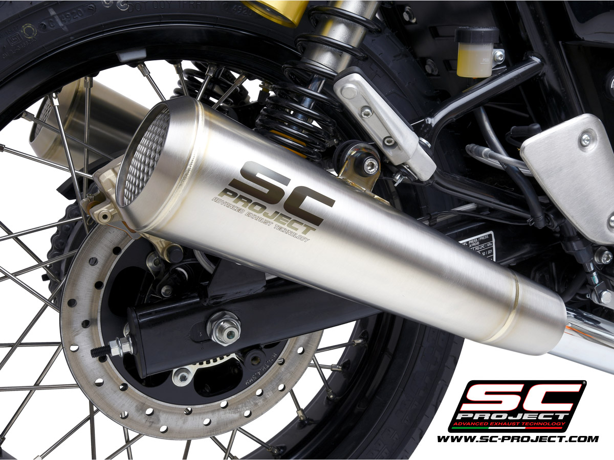 SC-PROJECT pár nerezových výfuků Conico 70s Royal Enfield Continental GT 650 (2019–2024)