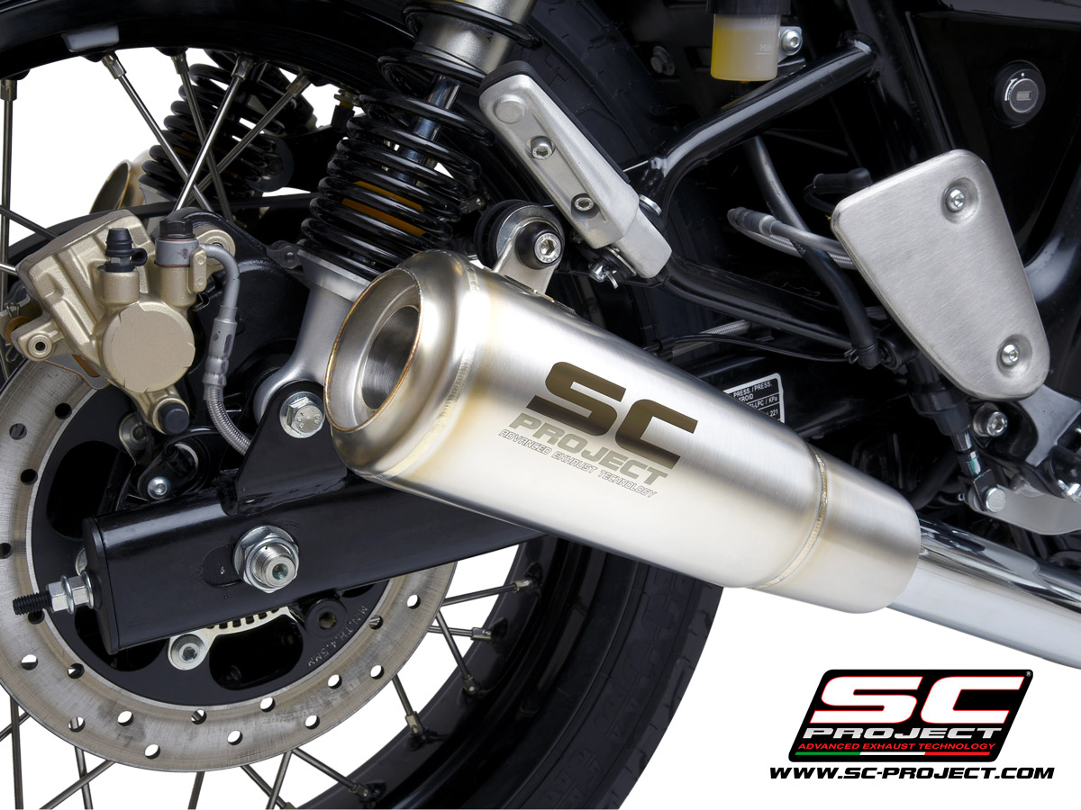 SC-PROJECT pár nerezových výfuků S1-GP Royal Enfield Interceptor 650 (2019–2024)