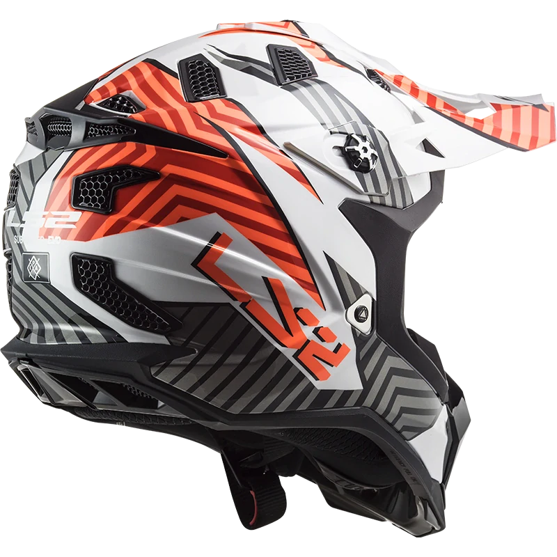 LS2 MX700 SUBVERTER ASTRO GLOSS WHITE ORANGE
