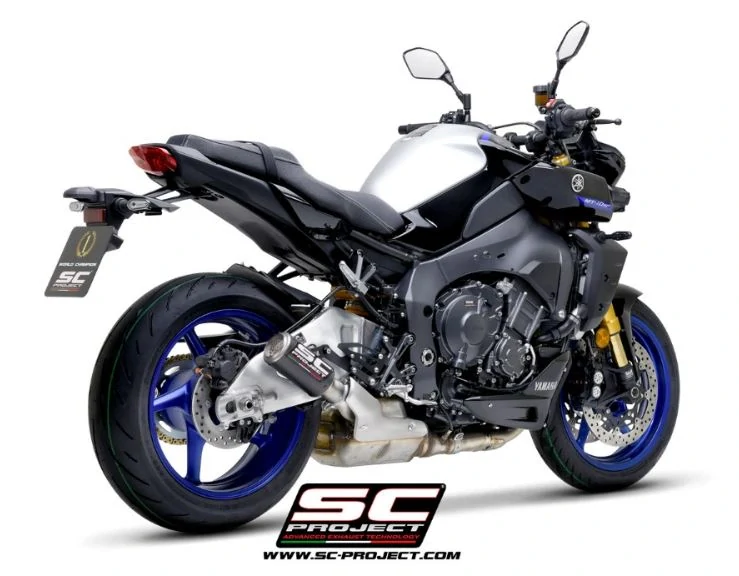 SC-PROJECT Karbonový výfuk CR-T s mřížkou Stoneguard Yamaha MT-10 22-
