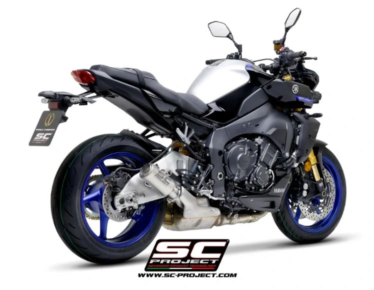 SC-PROJECT Titanový výfuk CR-T s mřížkou Stoneguard Yamaha MT-10 22-