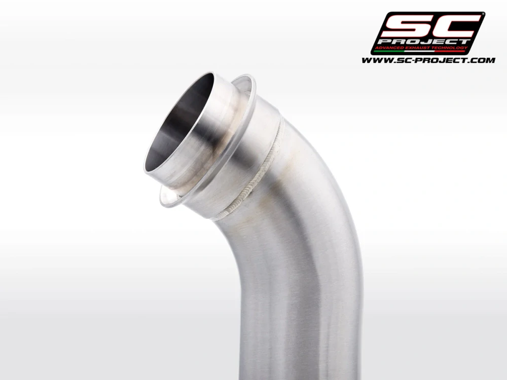 SC-PROJECT De-cat link trubka z nerezové oceli, kompatibilní se specifickou řadou SC-Project a OEM výfukem KTM 890 ADVENTURE 2021-2023