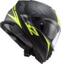 LS2 Integrální moto přilba FF800 STORM II NERVE M.BLACK H-V YELLOW
