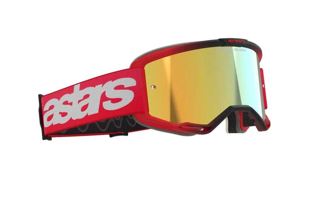 Alpinestars brýle VISION 5 BLAZE, ALPINESTARS (červená, zrcadlové zlaté plexi) 2025