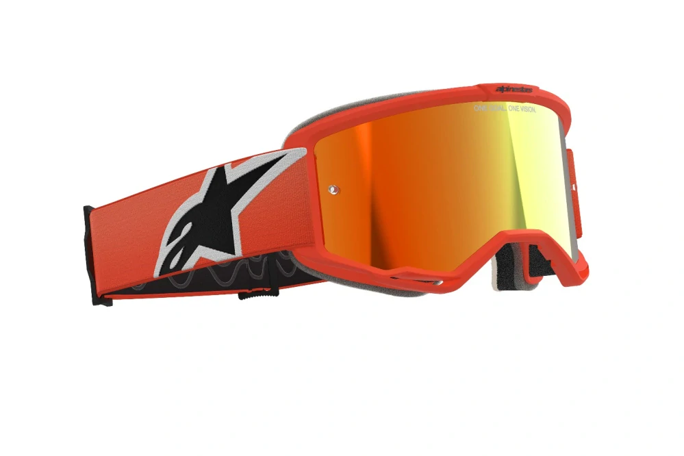 Alpinestars brýle VISION 5 CORP, ALPINESTARS (oranžová, zrcadlové červené plexi)